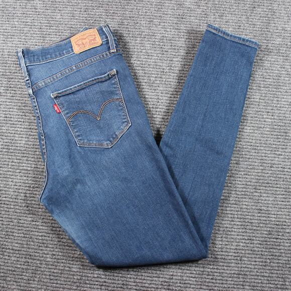 Levi's 720 Jeans Womens 30x30 Blue High Rise Super Skinny Distressed - Picture 1 of 11